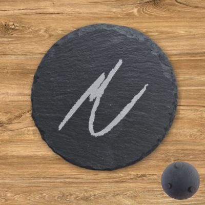 Slate Coaster - artist's signature - Single