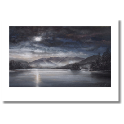 Lakeland Witchcraft  - Full Moon over Windermere & Fairfield Horseshoe from Bowness