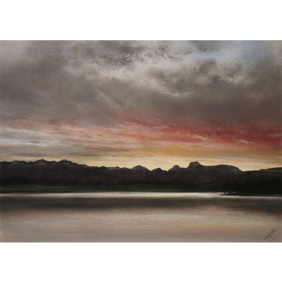 The Sun Show - The Langdales from Windermere