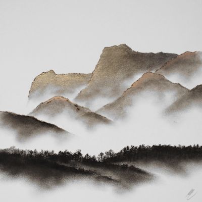 Terra Form 21 - The Langdales from Winderemere